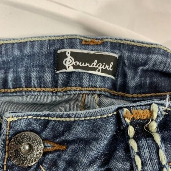 Soundgirl Womens Junior Jeans Size 11 Blue Denim - Picture 2 of 6